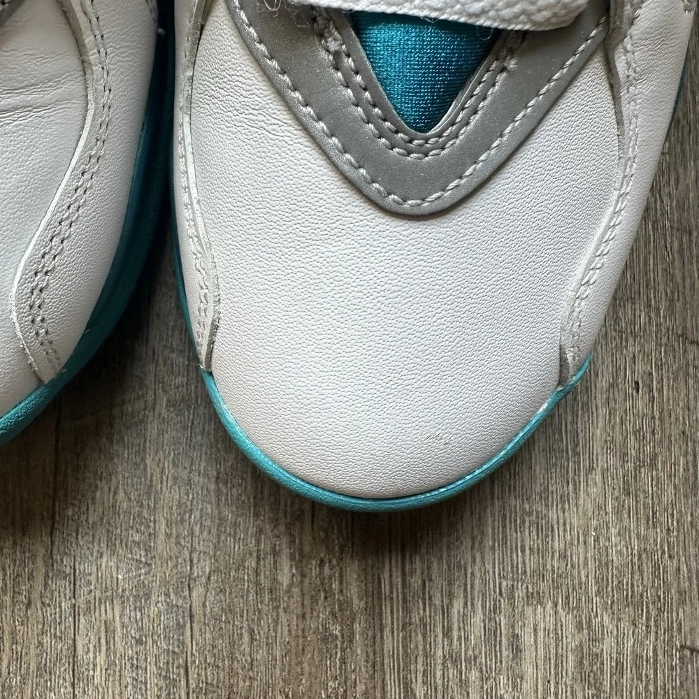 Jordan 8 Retro White Aqua 2019 Size 7.5 Women's Sneakers Men's 6 EXCELLENT COND+